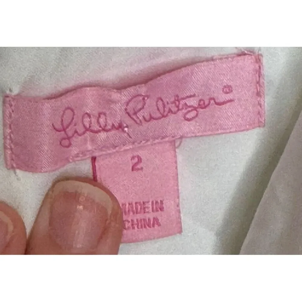 Lilly Pulitzer Women Dress Striped Sleeveless Sundress Antonia Green/White Sz. 2 - Picture 6 of 12